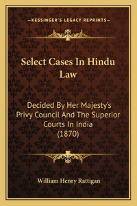 Select Cases In Hindu Law