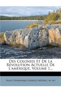 Des Colonies Et De La Révolution Actuelle De L'amérique, Volume 1...