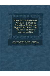 Historia Anteislamica, Arabice