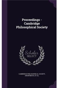 Proceedings - Cambridge Philosophical Society