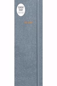 SUNDAY START CHARCOAL SLIM DIARY 2021