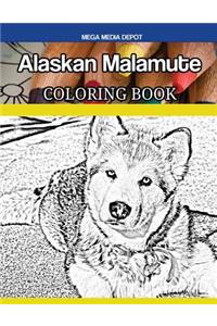 Alaskan Malamute Dog Coloring Book