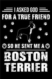 I Asked God For A True Friend So He Sent Me A Boston terrier