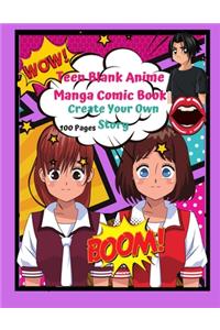 Teen Blank Anime Manga Comic Book Create your Own Story 100 pages