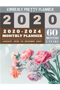 2020-2024 monthly planner