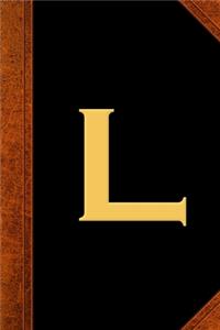 2020 Weekly Planner Monogram L Personalized Monogram L Vintage Style 134 Pages