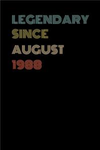 Legendary Since August 1988 - Birthday Gift For 31 Year Old Men and Women Born in August 1988