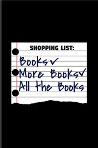 Shopping List Books More Book All The Books