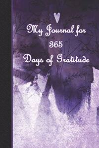My Journal for 365 Days of Gratitude