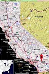 Palm Springs, California Pinned on a Map Journal