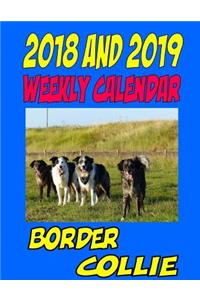 2018 and 2019 Weekly Calendar Border Collie