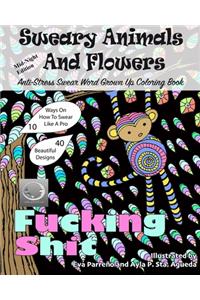 ANTI-STRESS Swear Word Grown Up Coloring Book Mid-Night Edition