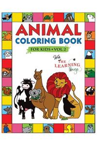 Animal Coloring Book for Kids with The Learning Bugs Vol.2