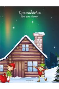 Elfos navideños libro para colorear 1