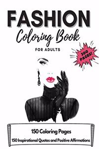 300 Pages Fashion Coloring Book for Adults