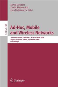 Ad-Hoc, Mobile and Wireless Networks