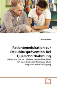 Patientenedukation zur Dekubitusprävention bei Querschnittlähmung
