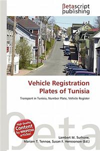 Vehicle Registration Plates of Tunisia