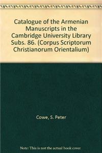 Catalogue of the Armenian Manuscripts in the Cambridge University Library