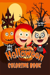 Halloween Coloring Book For Kids Ages 4-8