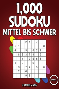 1,000 Sudoku Mittel bis Schwer