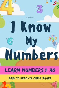 I Know My Numbers 1-30 Babies First Numbers Baby Book 0-3 Years Old Kids Educational Books