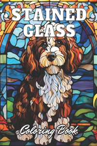 Stained Glass Dog Coloring Book
