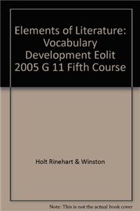 Elements of Literature: Vocabulary Development Fifth Course
