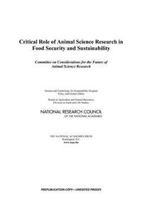 Critical Role of Animal Science Research in Food Security and Sustainability