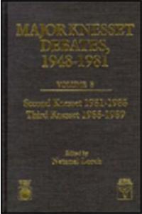 Major Knesset Debates, 1948-1981