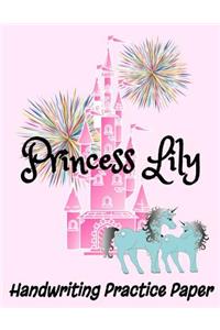 Princess Lily Handwriting Practice Paper