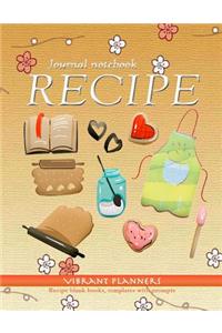 Recipe journal notebook