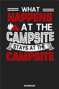 Notebook: What Happens At The Campsite Stays Camping Lover