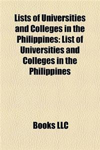 Lists of Universities and Colleges in the Philippines