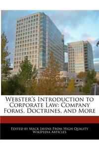 Webster's Introduction to Corporate Law