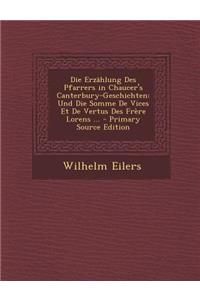 Erzahlung Des Pfarrers in Chaucer's Canterbury-Geschichten