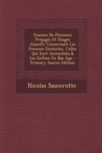 Examen De Plusieurs Préjugés Et Usages Abusifs