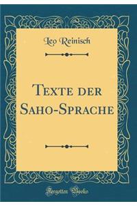 Texte Der Saho-Sprache (Classic Reprint)