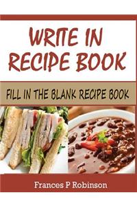 Write in Recipe Book