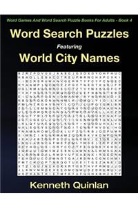 Word Search Puzzles Featuring World City Names