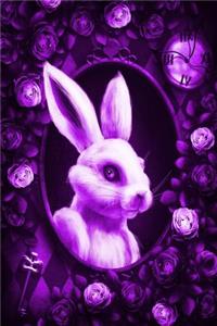 Alice in Wonderland Modern Journal - Outwards White Rabbit (Purple)