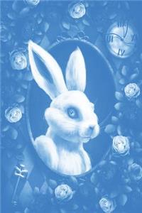 Alice in Wonderland Pastel Modern Journal - Outwards White Rabbit (Blue)
