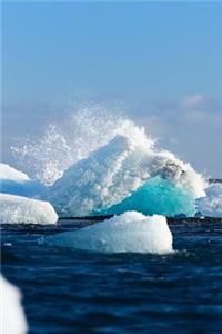 Cool White and Blue Iceberg Journal