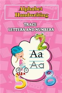 Alphabet Handwriting trace letter and number