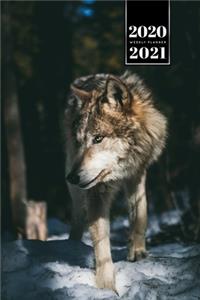 Wolf Wolves Week Planner Weekly Organizer Calendar 2020 / 2021 - On the Hunt
