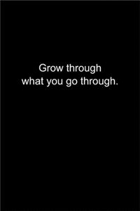 Grow through what you go through.