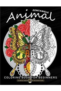 Zentangle Animals Coloring Book for Beginner