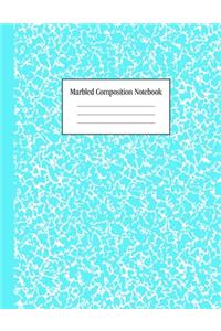 Marbled Composition Notebook: Bright Teal - College Ruled Notebook - 100 Pages - 8.5 x 11 - Journal for Children, Kids, Girls, Teens And Women (School Essentials)