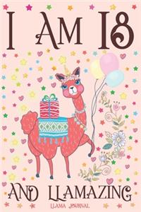 Llama Journal I am 18 and Llamazing
