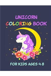 Unicorn Coloring Book for Kids Ages 4-8
